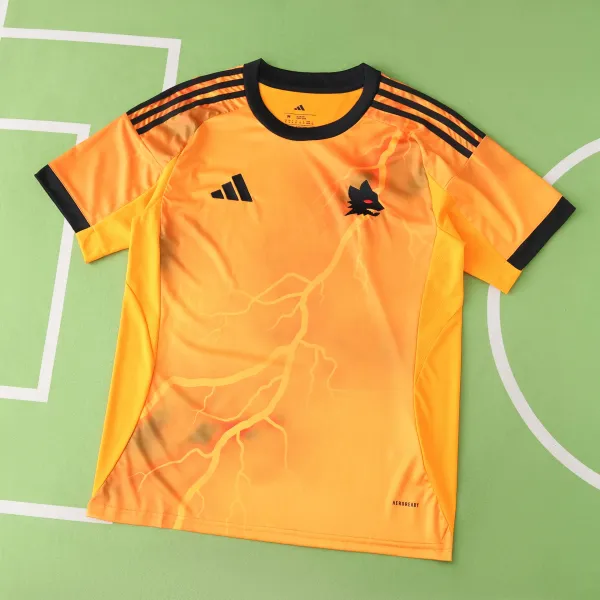Adidas Wolverhampton Wanderers 2023-24 Third Jersey Orange Lightning - 1