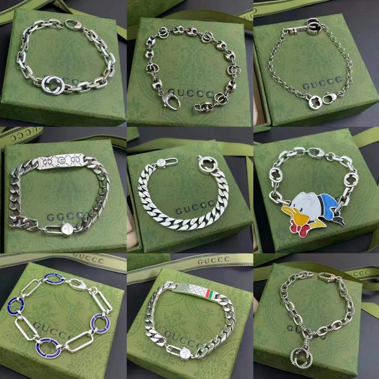 Gucci Interlocking G Chain Bracelet Silver Jewelry - 3