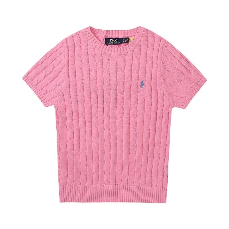 Short sleeved sweater in pink