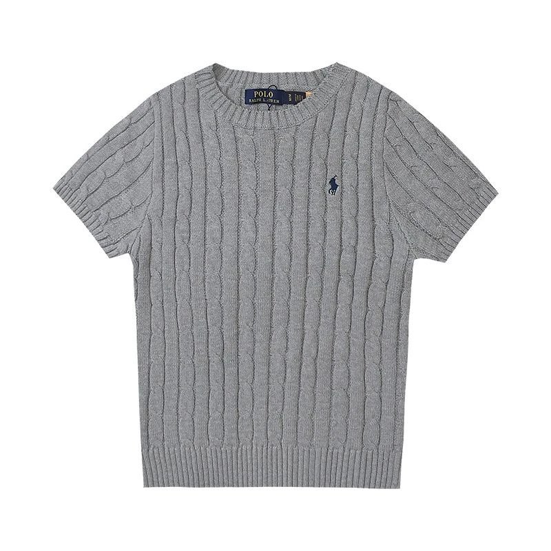 Short sleeved sweater gray
