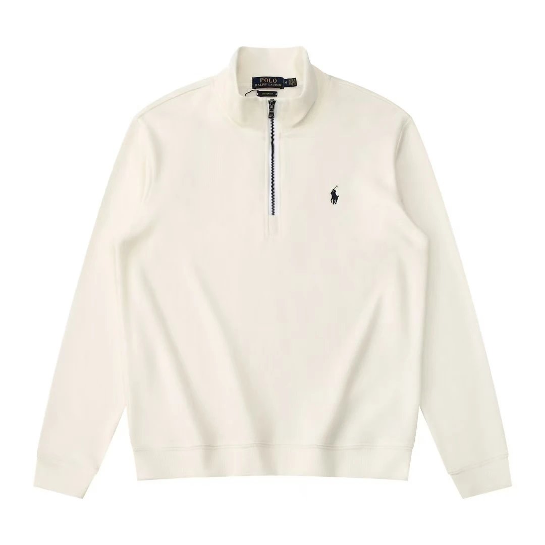 White black label half zipper
