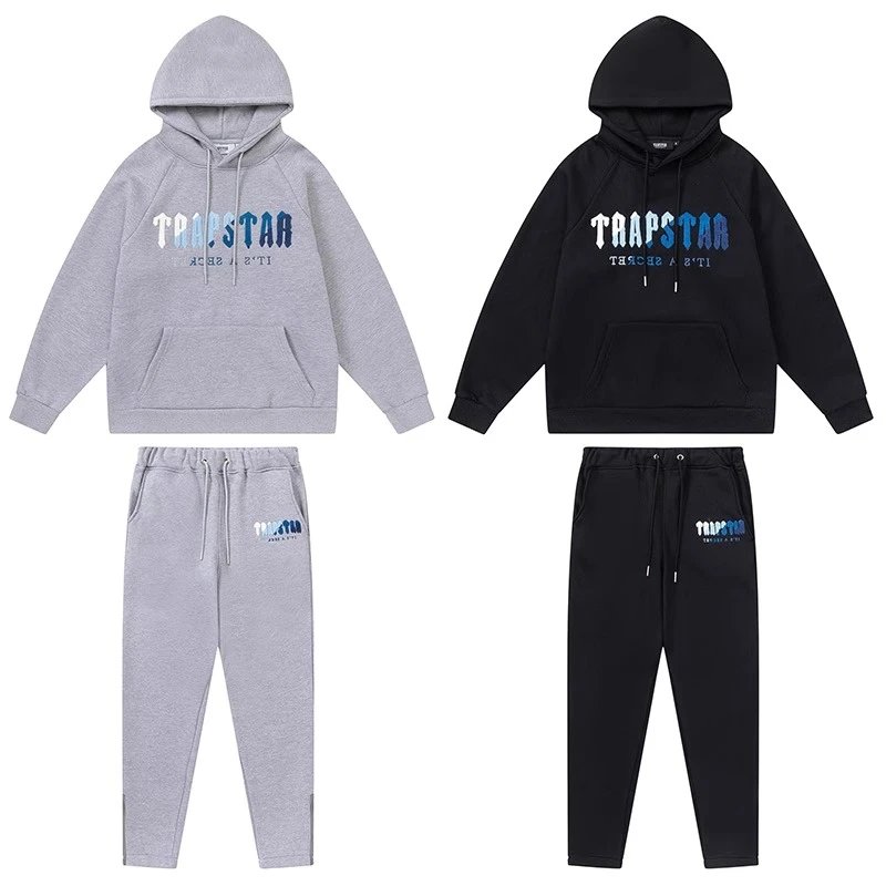 T Embroidered letters hooded sweatshirt pants sports leisure suit