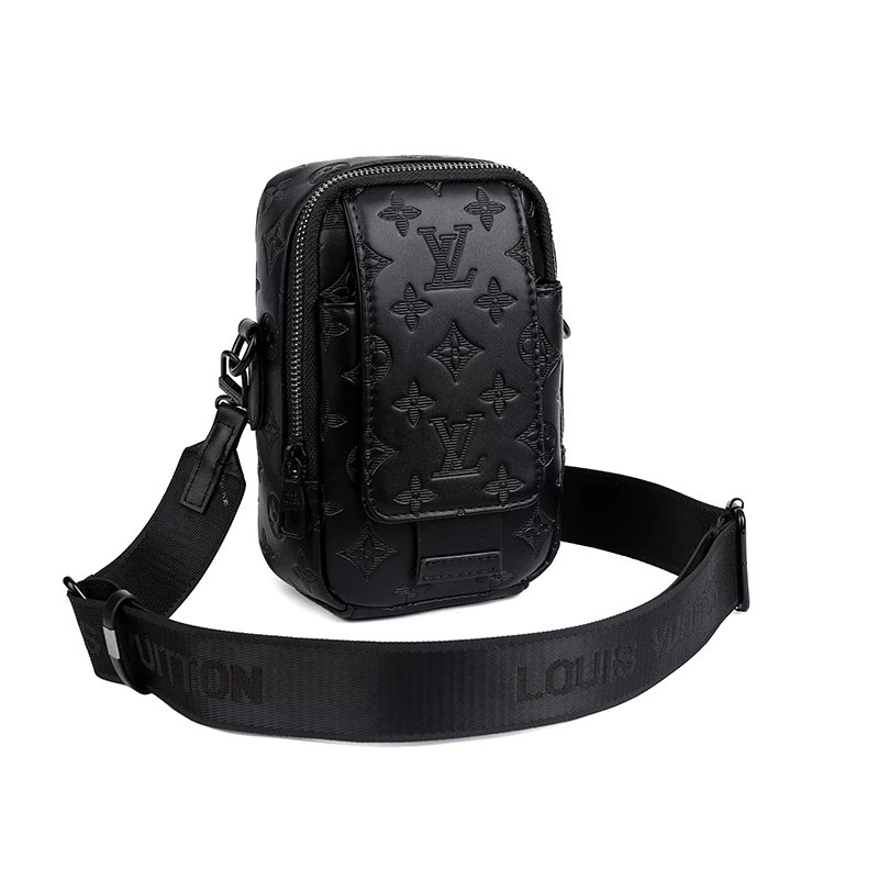 Louis Vuitton Utility Phone Pocket Black Monogram Shadow Leather