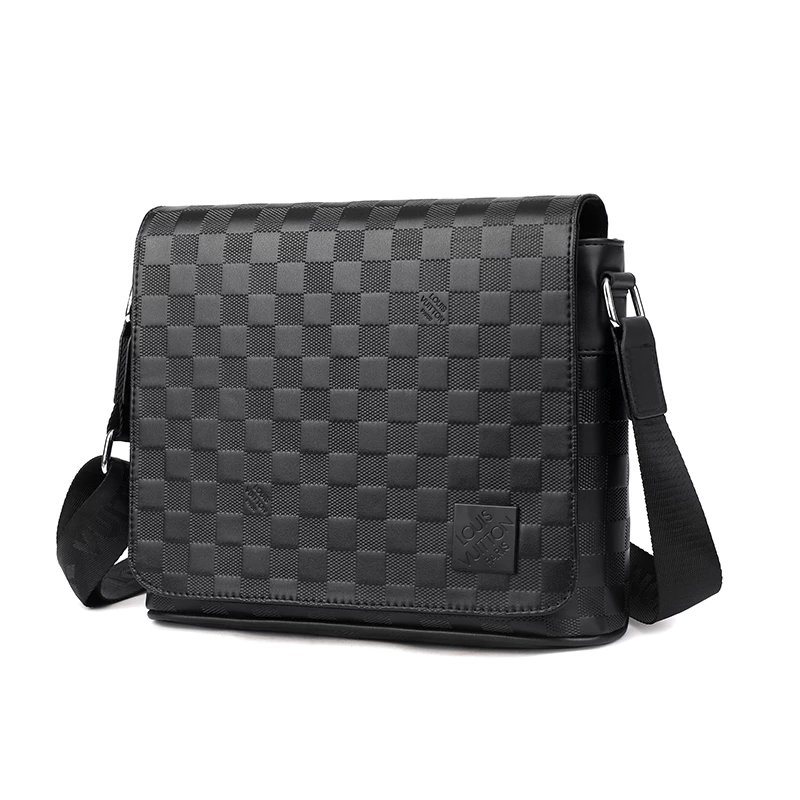 2210 # New Black Grid Iron Brand Shoulder Bag