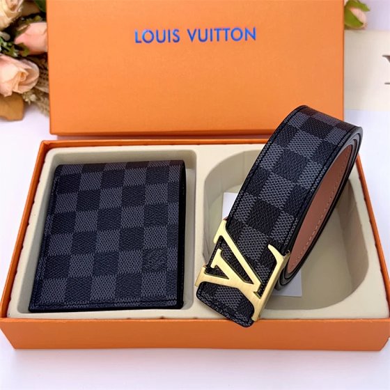 Wallet and Belt Set with Box