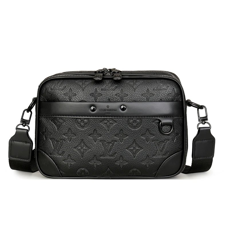 Louis Vuitton Trio Messenger Monogram Shadow Leather Black