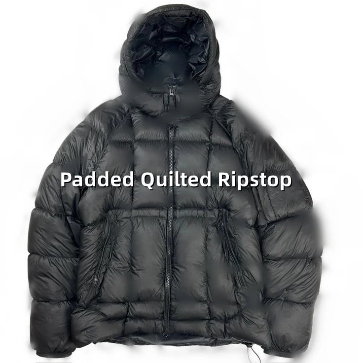 CP012 Padded Quilted Ripstop Hooded Down Jacket