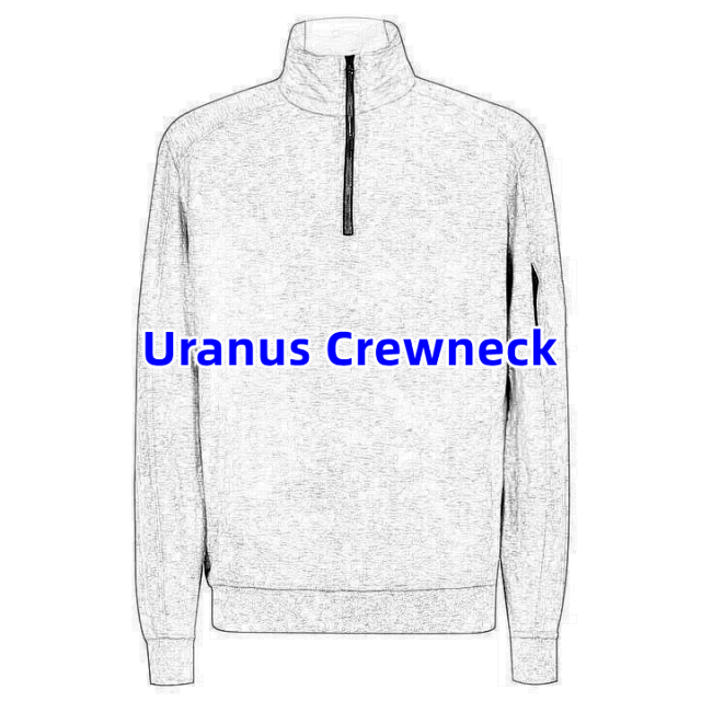 CP022 Uranus Half Zipper Crewneck – Uranus Half-Zip Round-Neck Sweatshirt