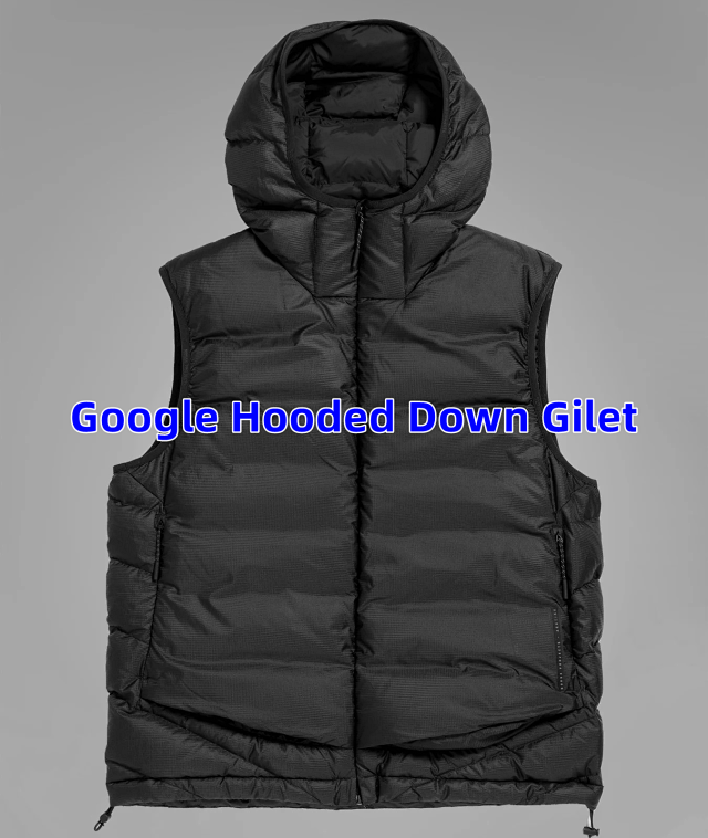 CP015 Quilted Google Hooded Down Gilet