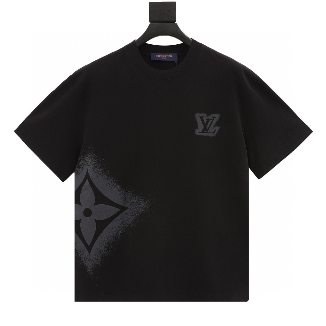 绒面发泡印花短袖