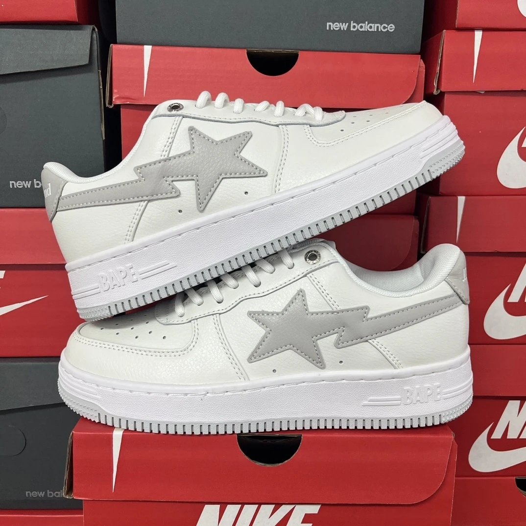 Link2 Bape Sta To Low 猿人头经典漆皮低帮运动休闲板鞋 全套原纸板楦头开发 