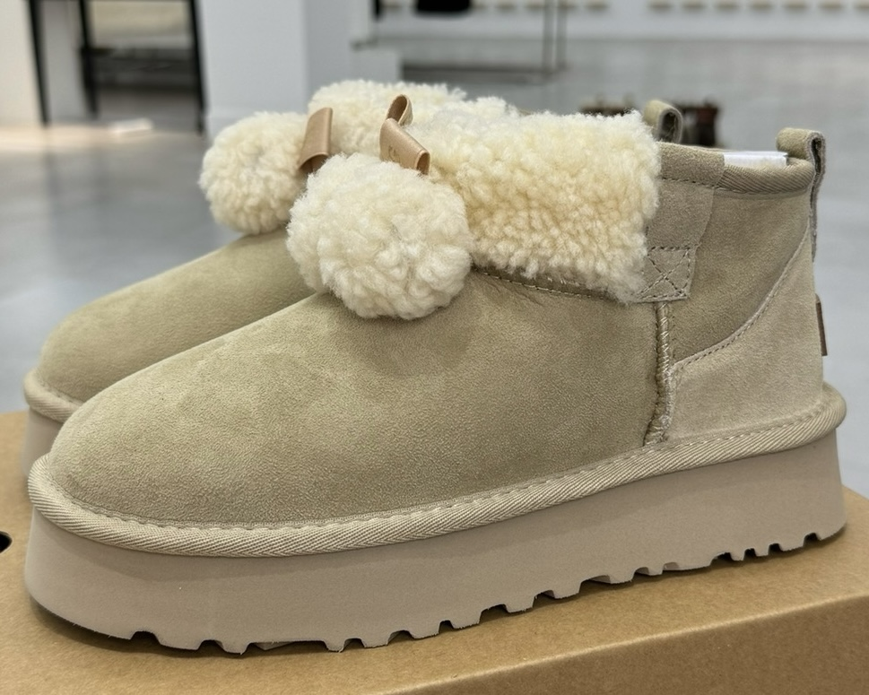 厚底前毛球 菜籽色