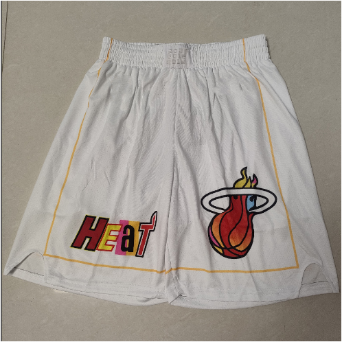 Just Don Miami Heat Basketball Shorts White