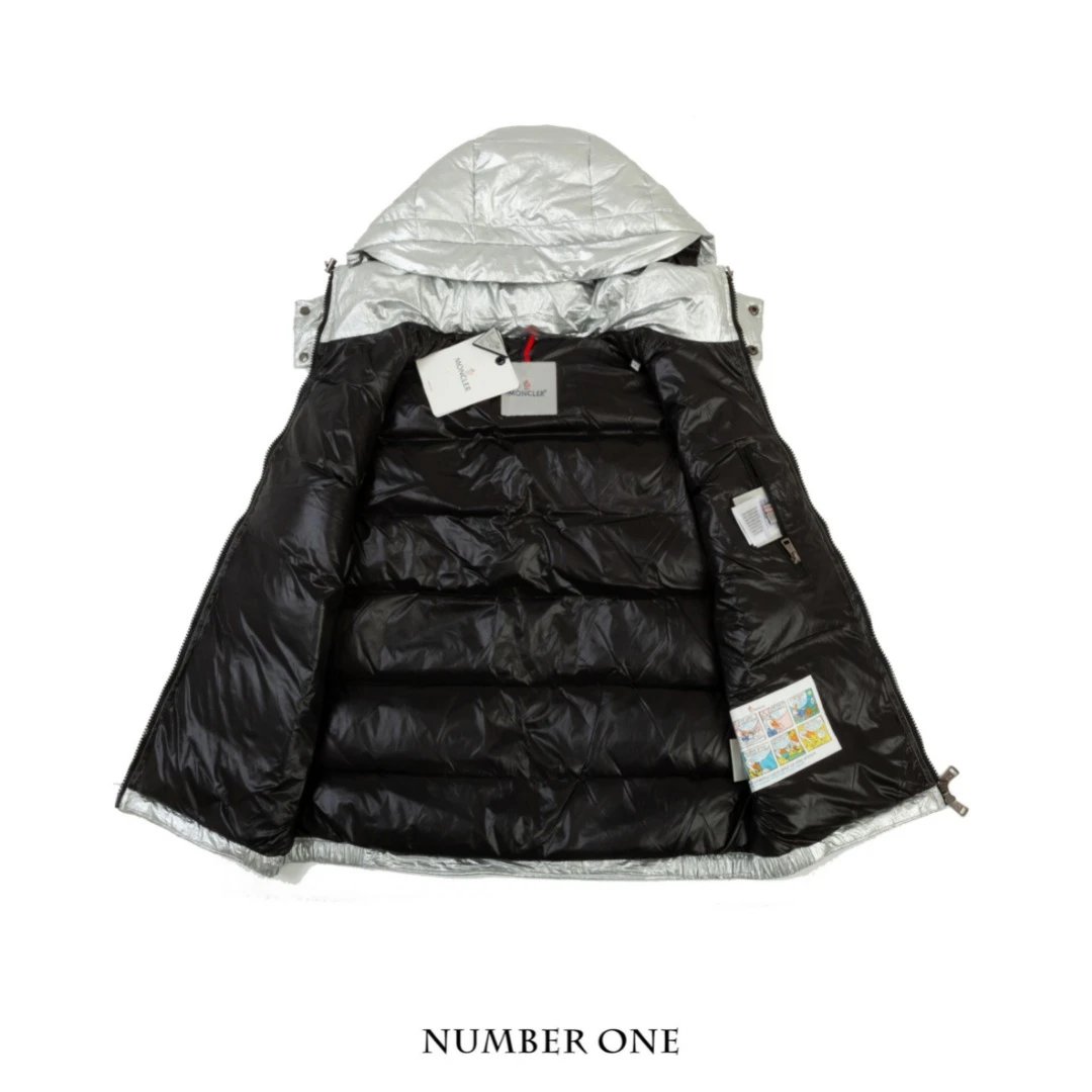 Moncler Moncler Genius White Down Jacket with Logo Hood - 6