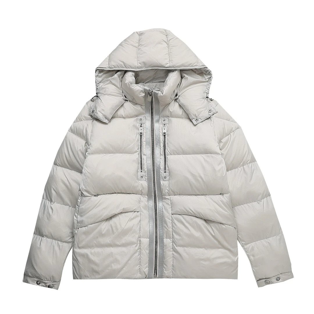 Moncler Moncler Genius White Down Jacket with Logo Hood - 53