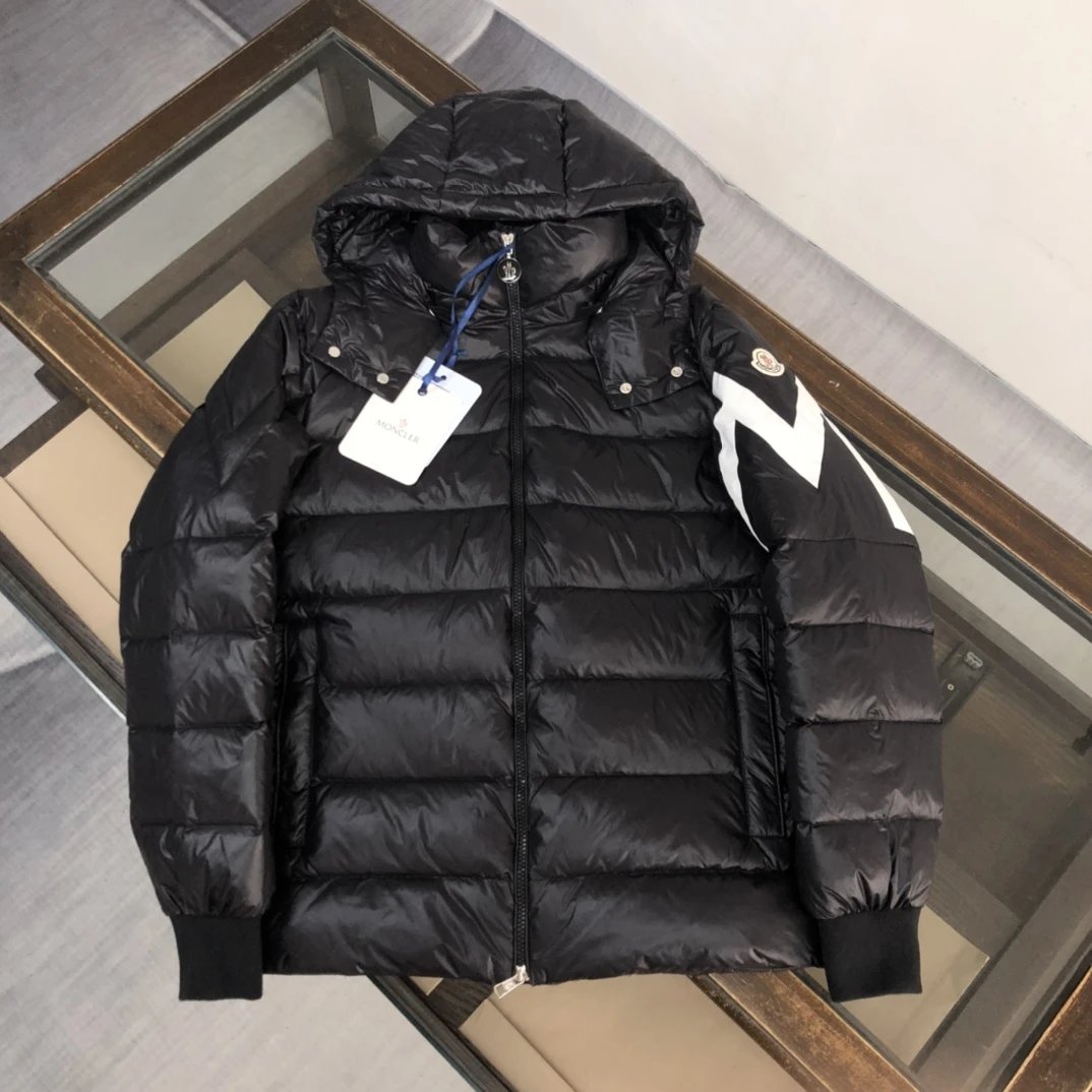 Moncler Moncler Genius White Down Jacket with Logo Hood - 42