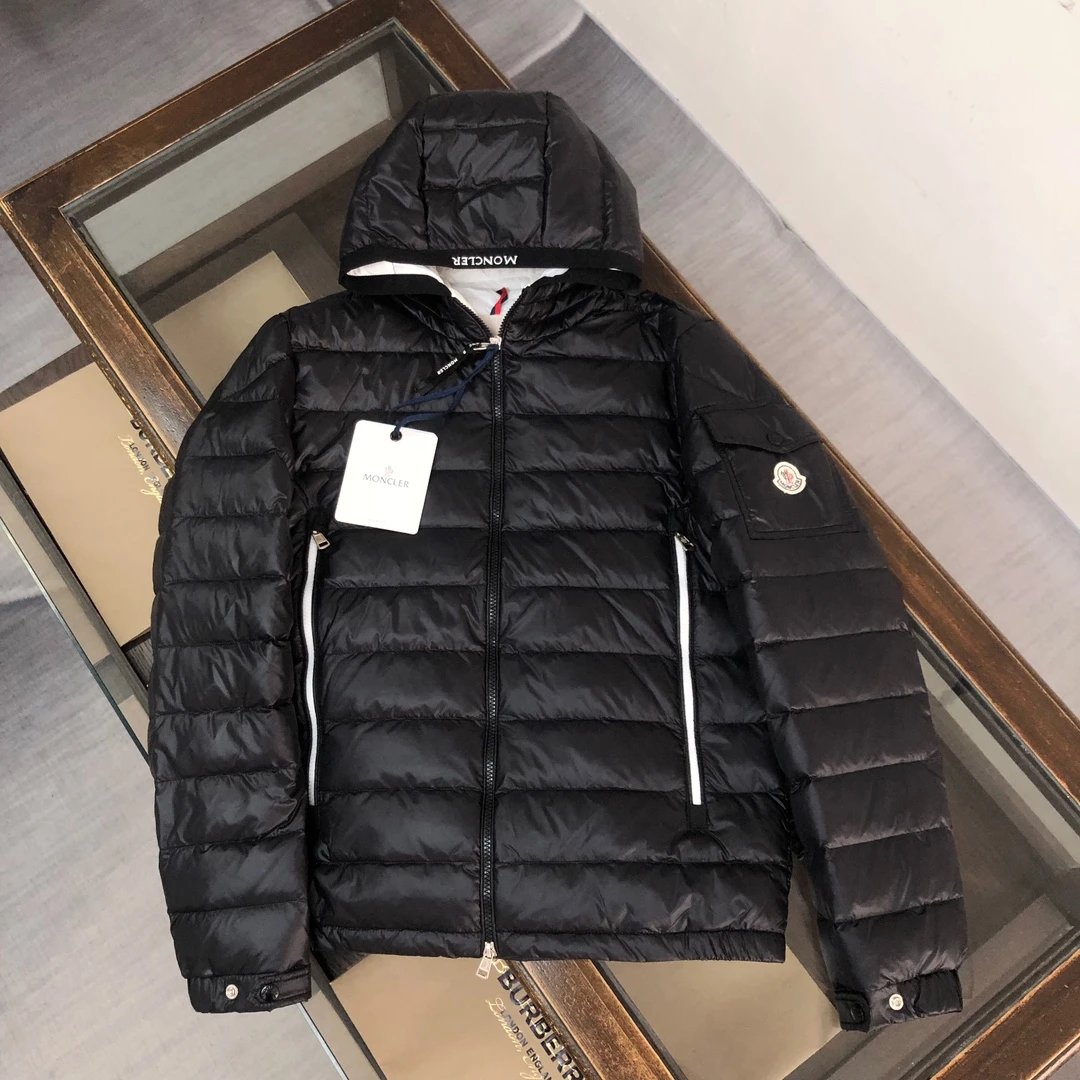 Moncler Moncler Genius White Down Jacket with Logo Hood - 36