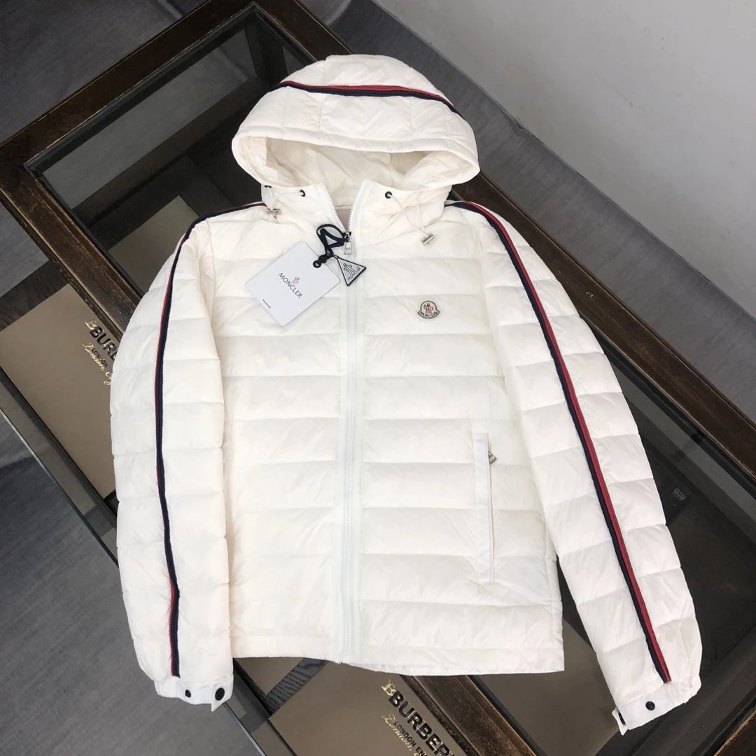 Moncler Moncler Genius White Down Jacket with Logo Hood - 33