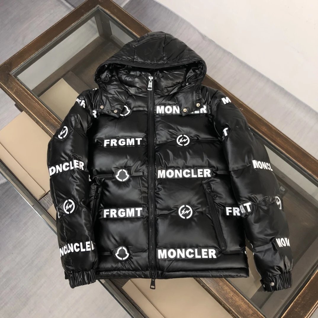 Moncler Moncler Genius White Down Jacket with Logo Hood - 34