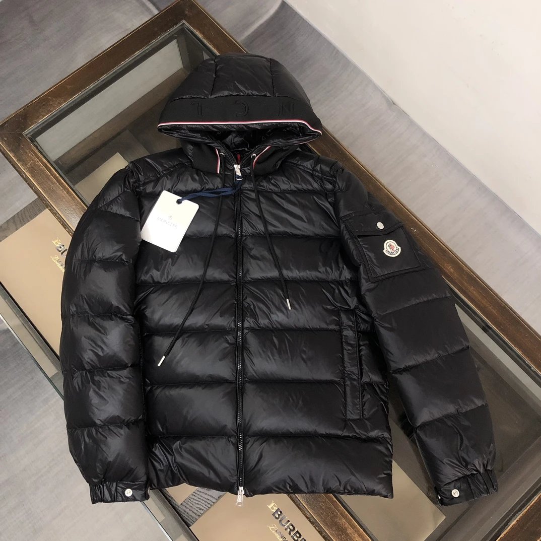 Moncler Moncler Genius White Down Jacket with Logo Hood - 41