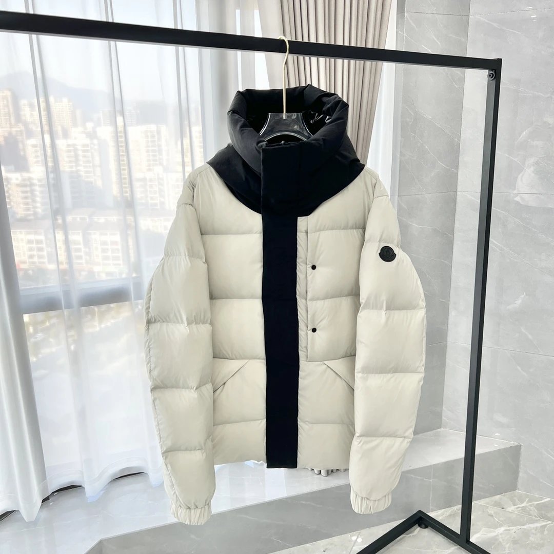 Moncler Moncler Genius White Down Jacket with Logo Hood - 37