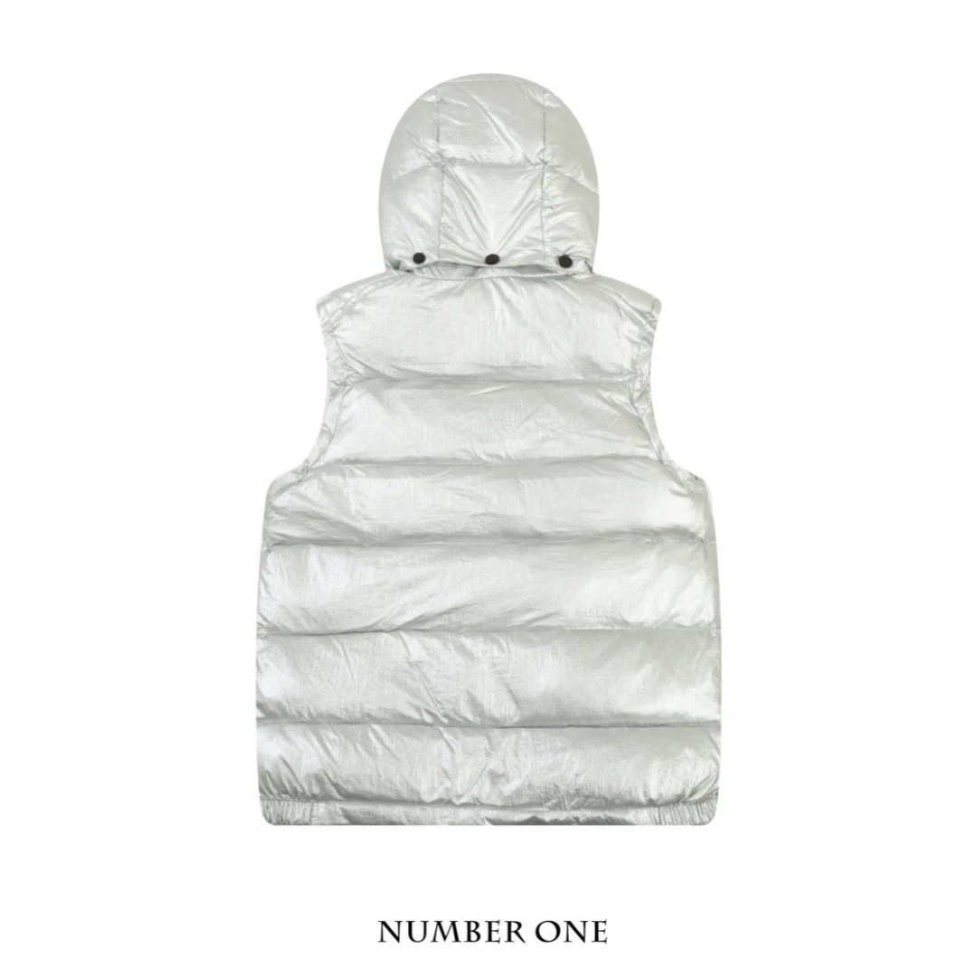 Moncler Moncler Genius White Down Jacket with Logo Hood - 5