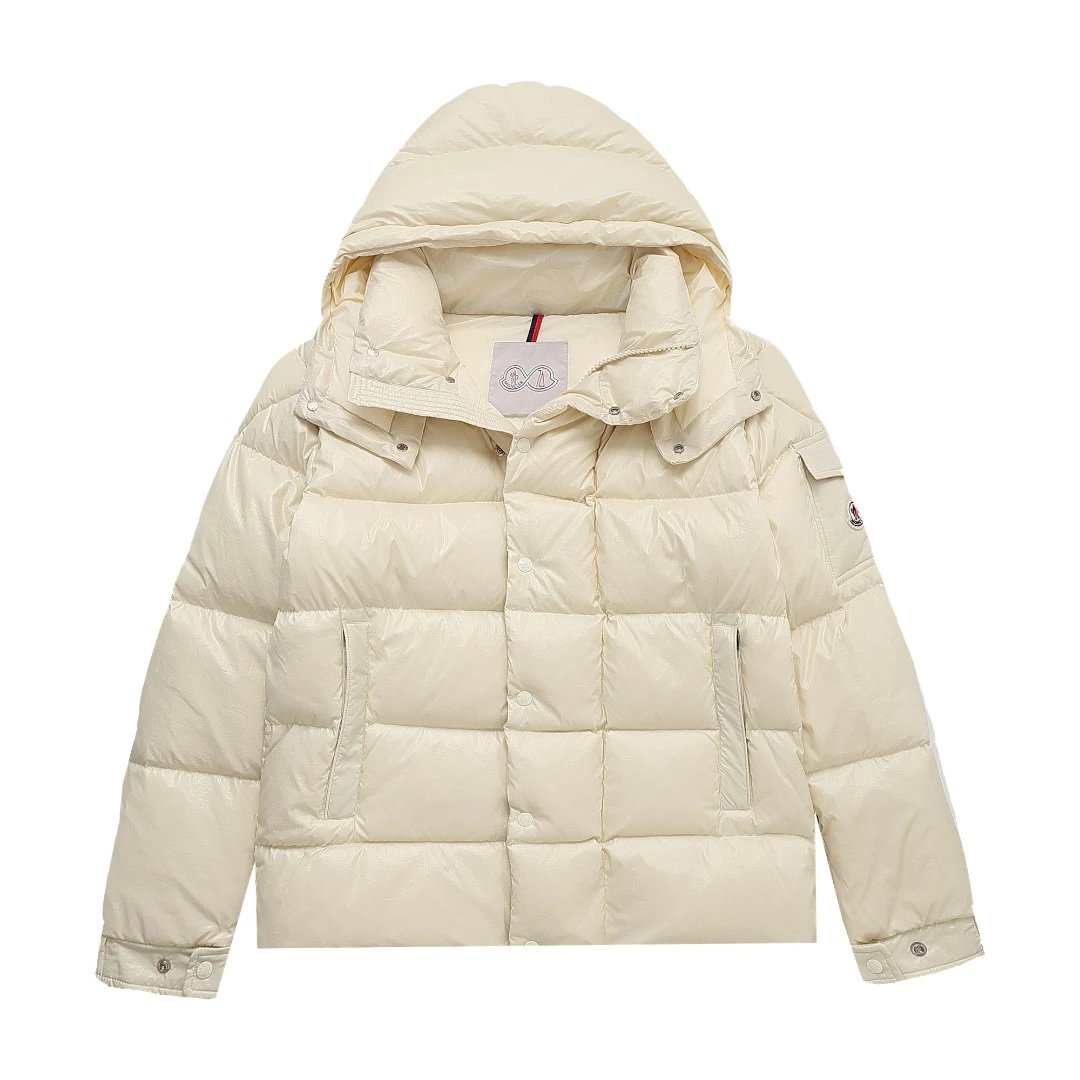 Moncler Moncler Genius White Down Jacket with Logo Hood - 51