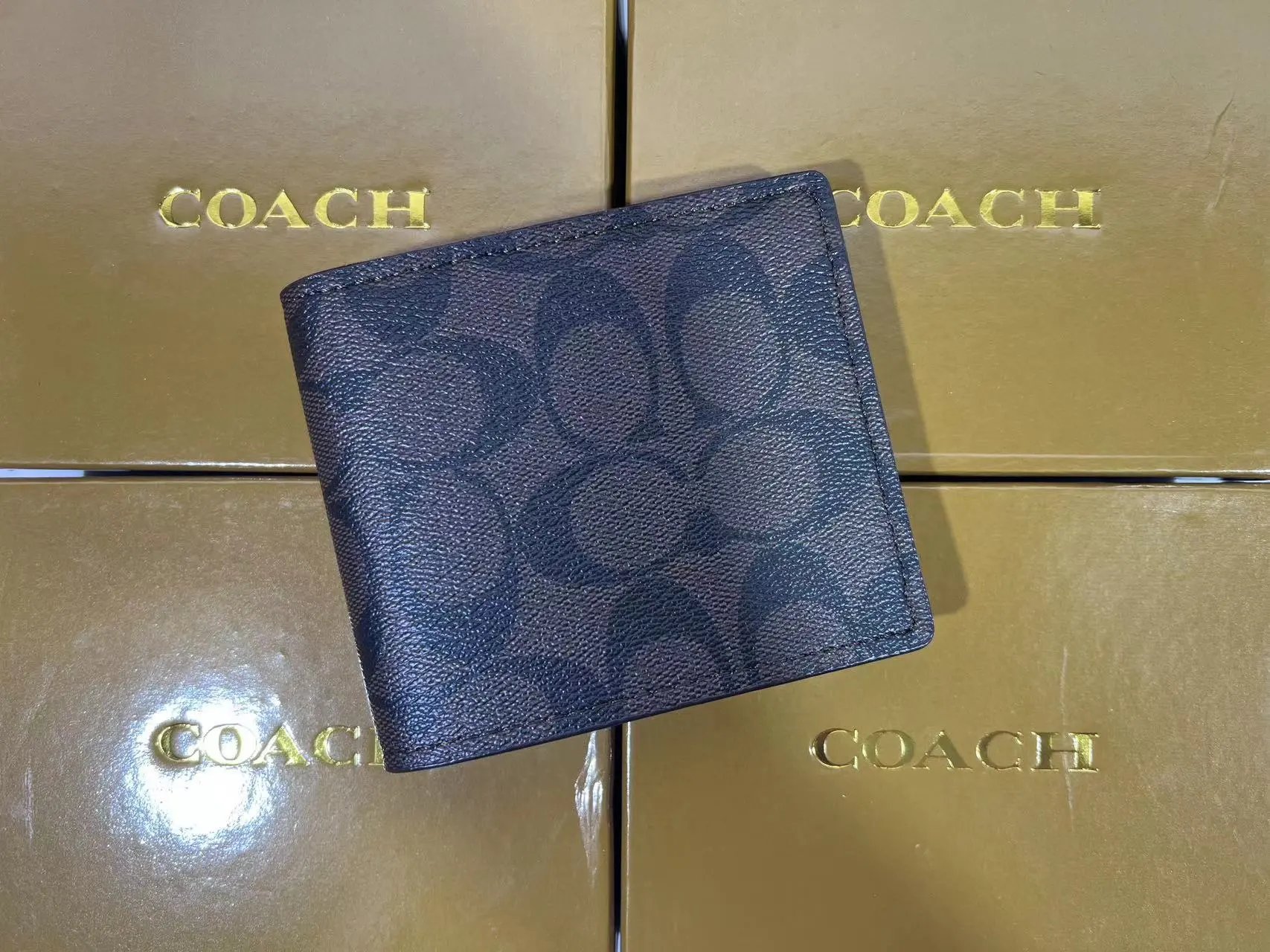 Coach Signature Print Wallet