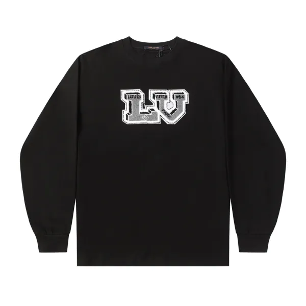 Louis Vuitton Monogram Cloud Embroidery Black Sweater - 22