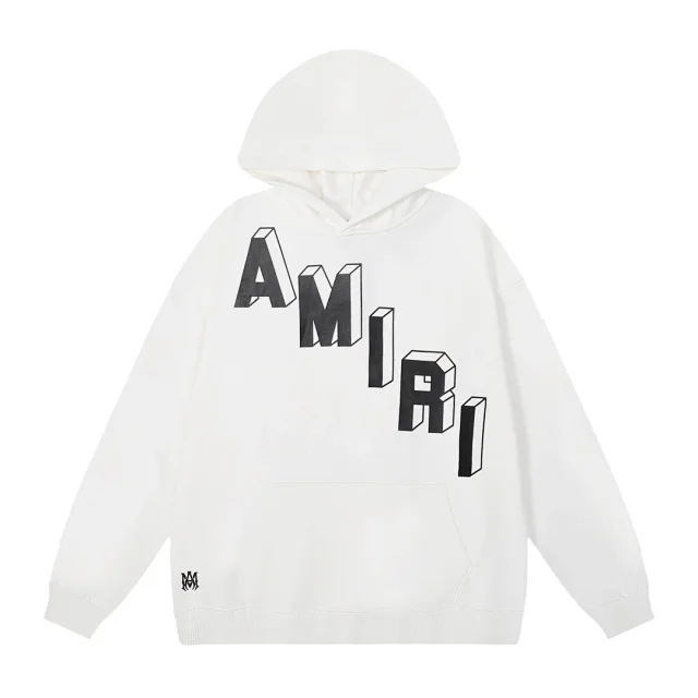 AMIRI Hoodies & Sweatshirts Logo Print Pullover Hoodie with Palm Tree Back Graphic product detail image 15
