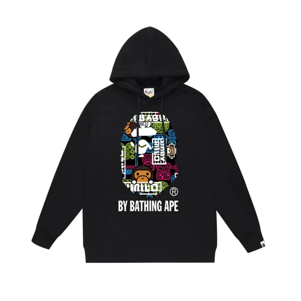 A Bathing Ape x MITO Graphic Hoodie Black - 1