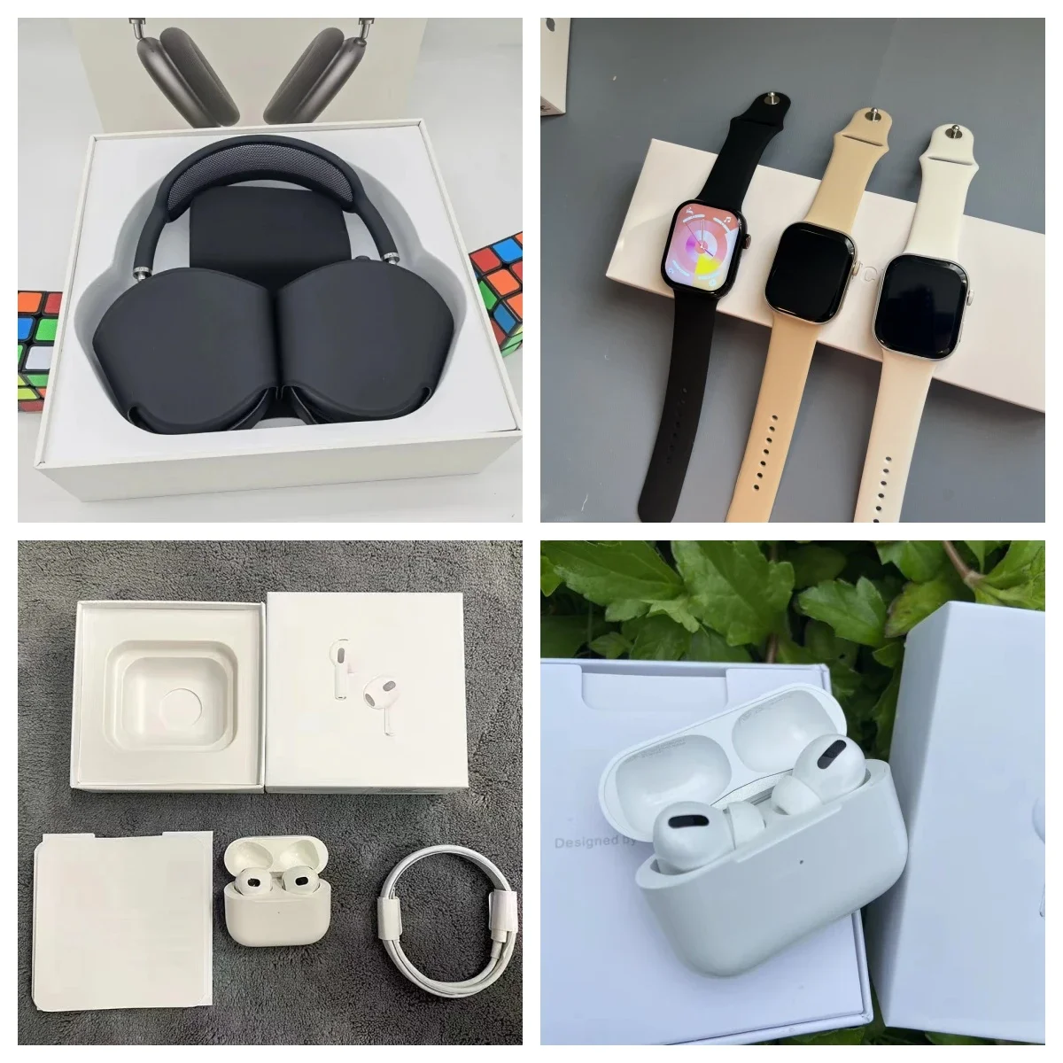 Apple AirPods Pro 2nd Gen, AirPods 3rd Gen, Apple Watch Series 9, and AirPods Max Headphones
