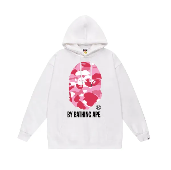 A Bathing Ape Pink Camo Big Ape Head Hoodie - 1