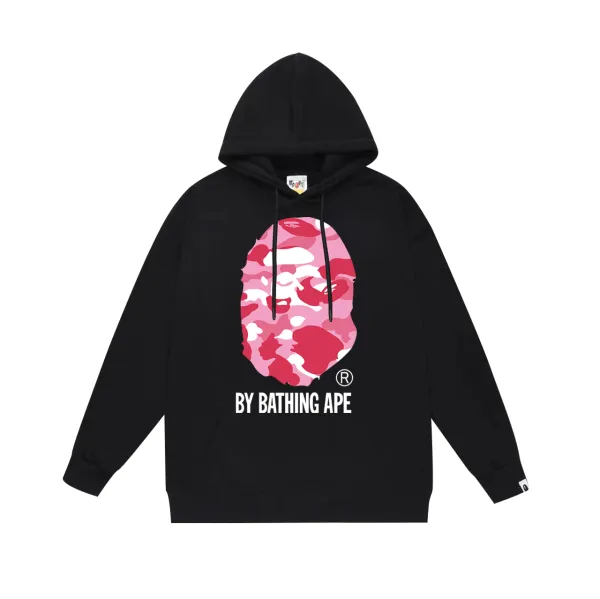 A Bathing Ape Pink Camo Big Ape Head Hoodie - 1