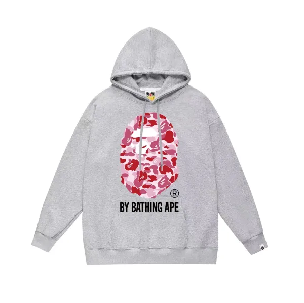 A Bathing Ape Camo Ape Head Hoodie Gray - 1