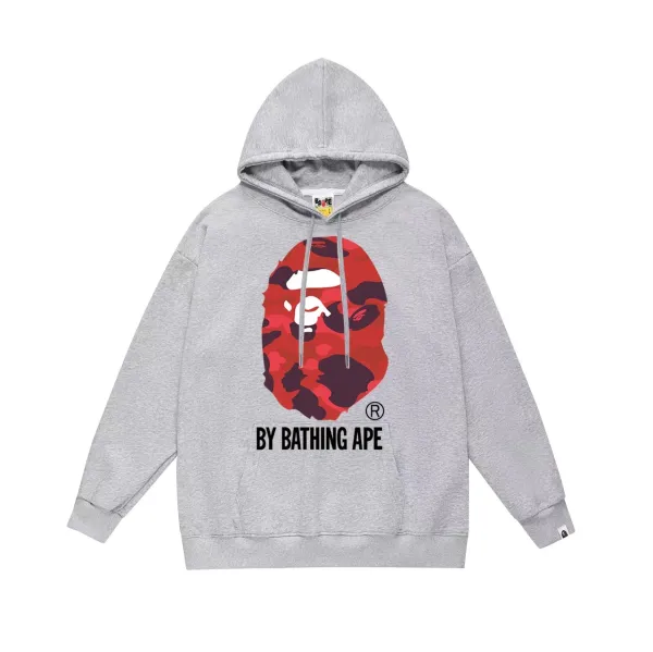 A Bathing Ape Red Camo Big Ape Head Hoodie - 1
