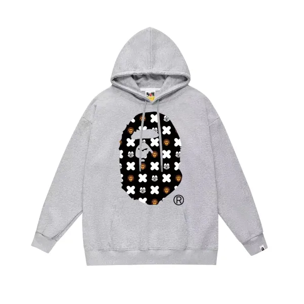 A Bathing Ape ABC Camo Ape Head Hoodie Gray - 1