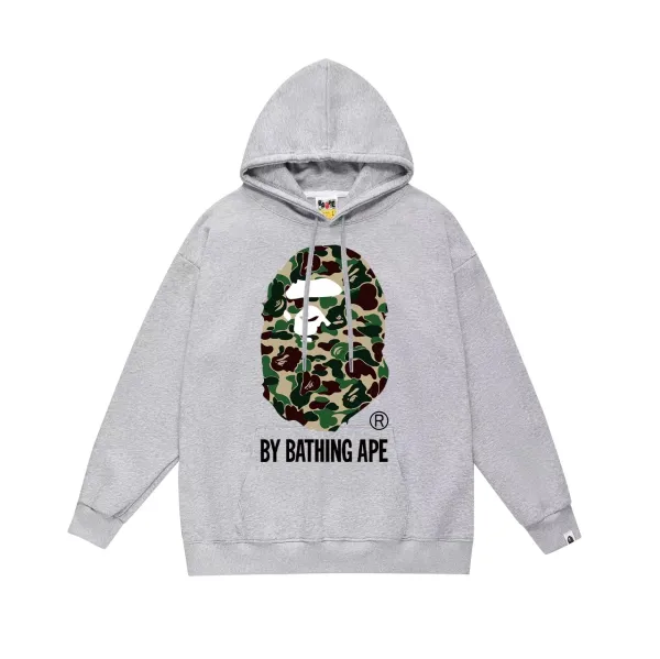 A Bathing Ape Camo Ape Head Hoodie Gray - 1
