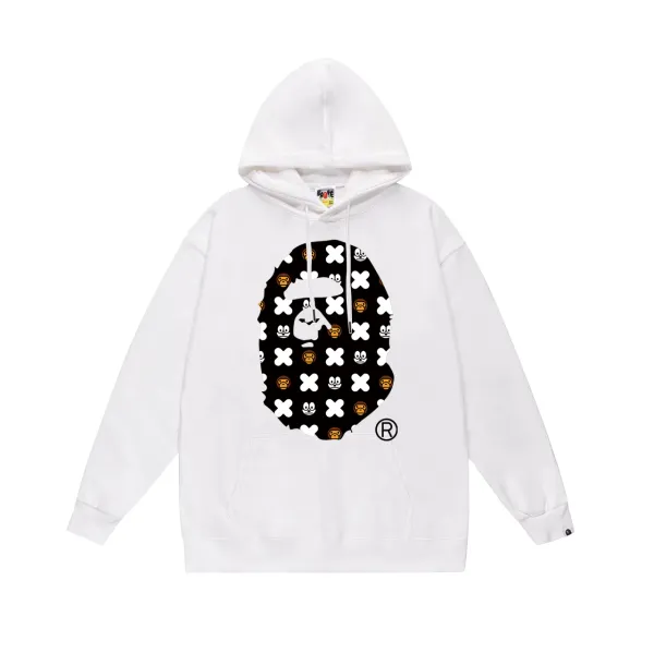 A Bathing Ape ABC Camo Ape Head Hoodie White - 1