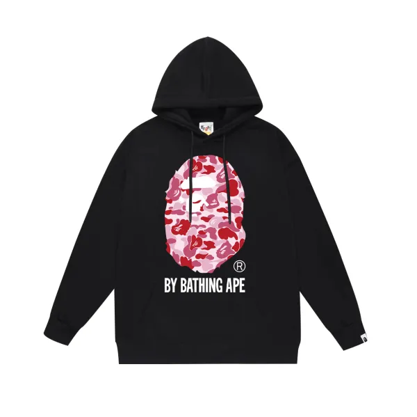 A Bathing Ape Camo Ape Head Black Hoodie - 1