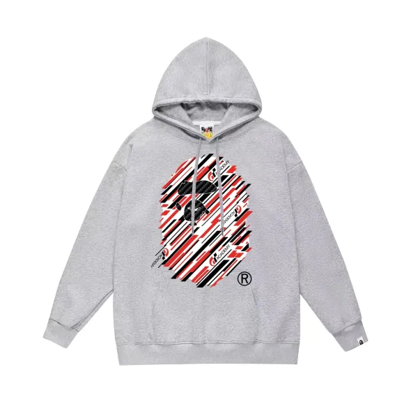 A Bathing Ape x Gakken Academy Graphic Hoodie Gray - 1