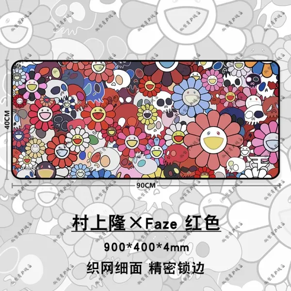 Design Takashi Murakami x FaZe Clan Blue Mousepad Computer Accessories - 9