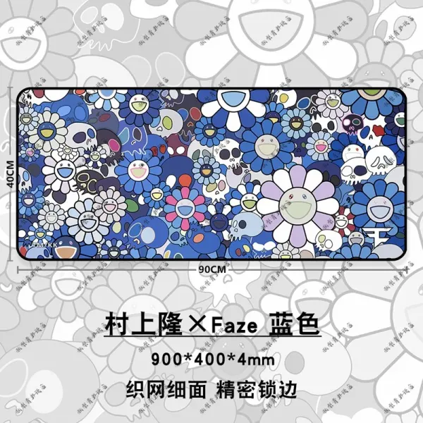 Design Takashi Murakami x FaZe Clan Blue Mousepad Computer Accessories - 1
