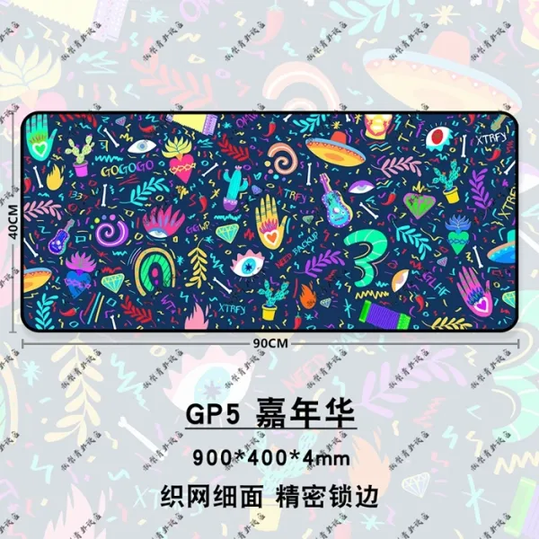 Design Takashi Murakami x FaZe Clan Blue Mousepad Computer Accessories - 8