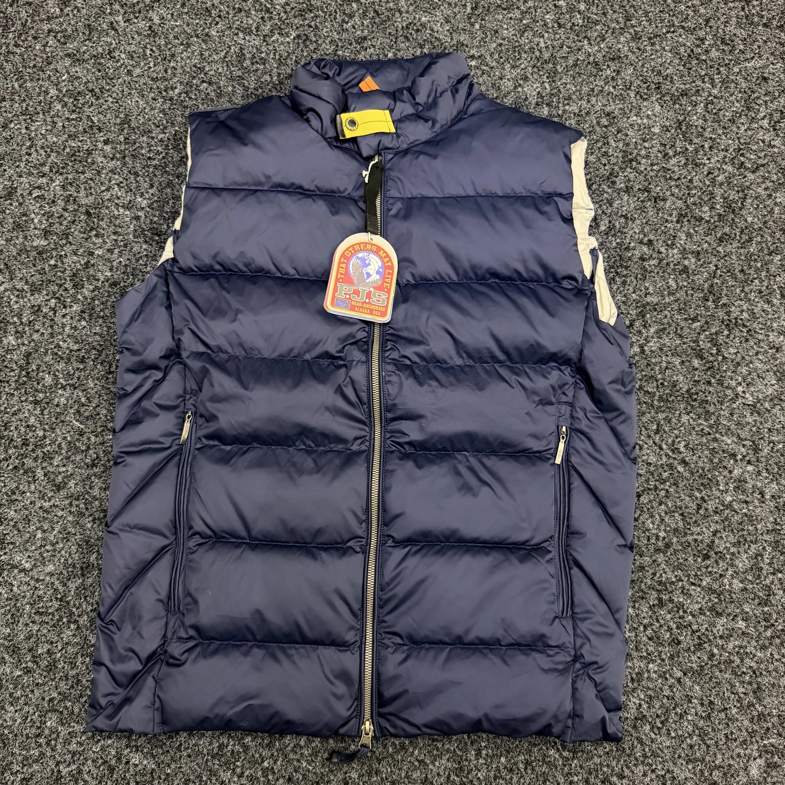 PJS sleeveless down jacket - navy blue