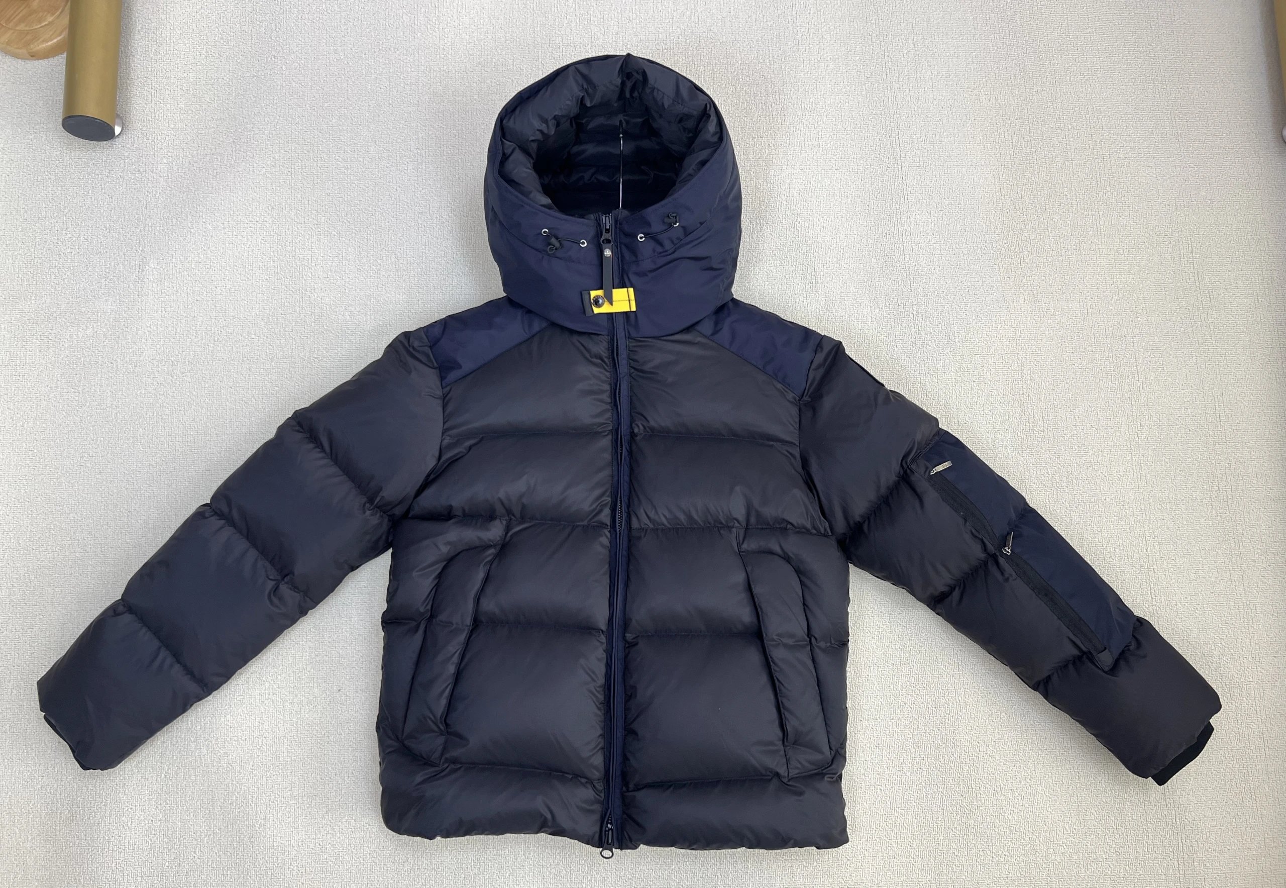 New PJS hooded down jacket - navy blue