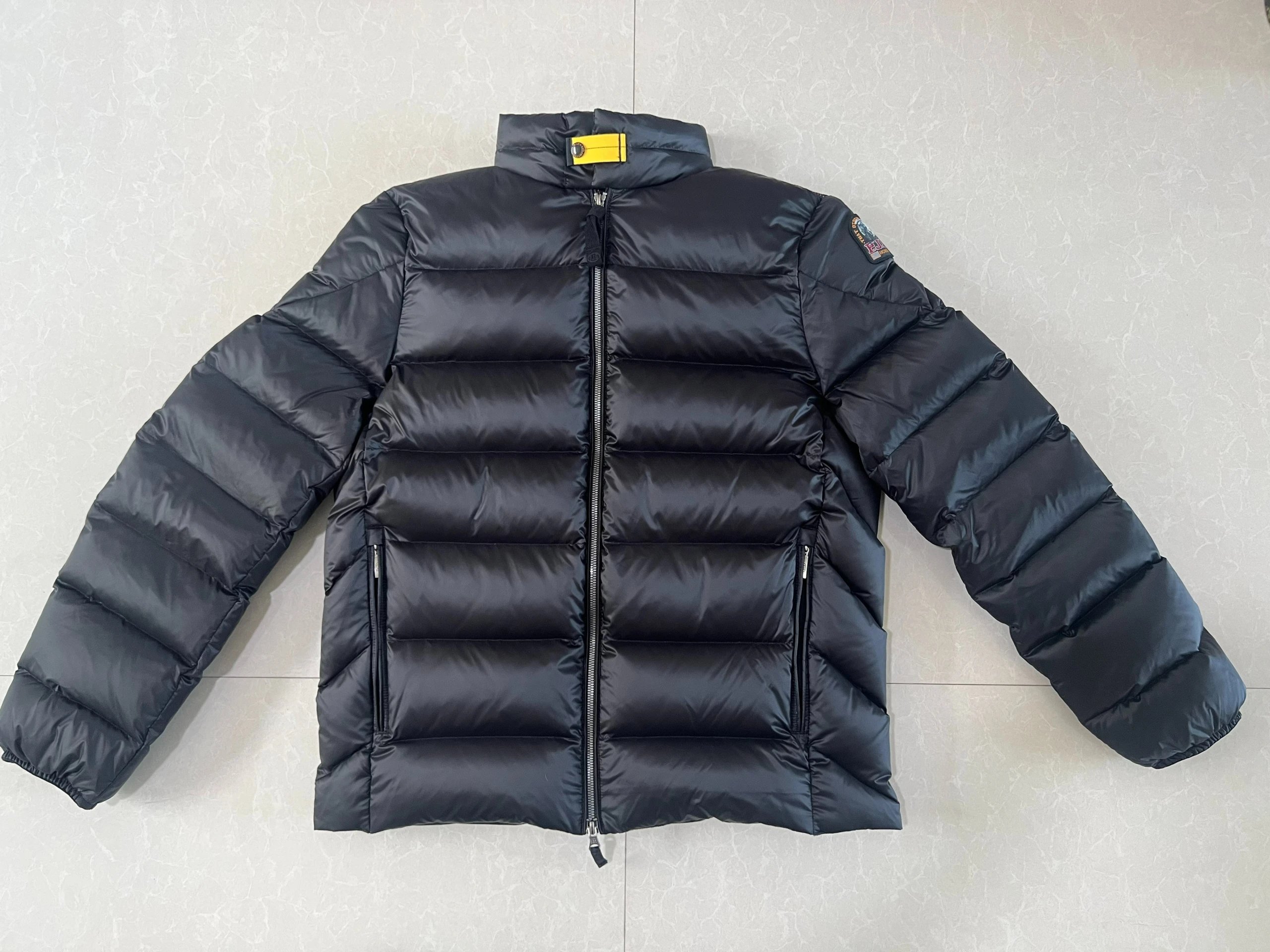 New PJS collarless down jacket - black