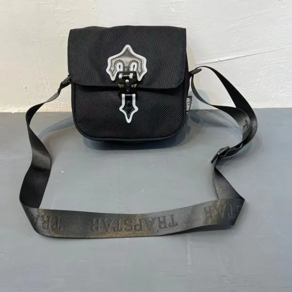 Trapstar Shield Logo Crossbody Bag Black - 1