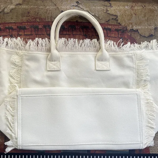 Design Saint Barth Summer Paradise Fringed Tote Bag Pink Tote Bag - 3