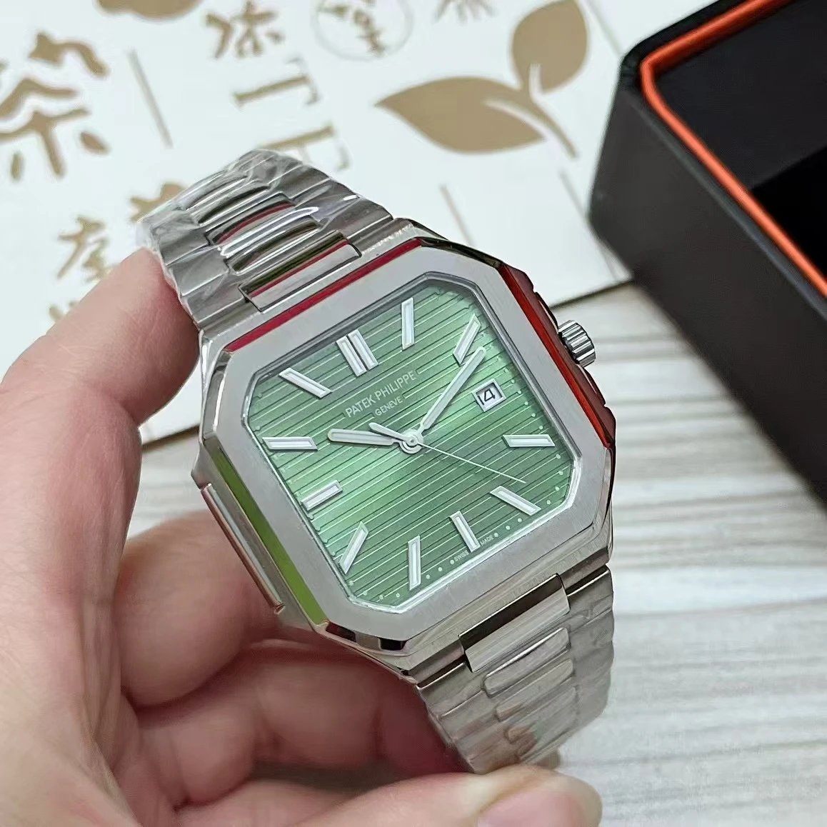 Cartier Santos de Cartier Automatic Ceramic Watch Multicolor Dial Collection Watches - 3